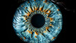 © Raphael - Un oeil iris humain bleu