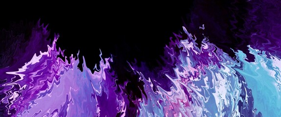 Wall Mural - abstract deep dark alcohol ink background with hand painted design elements, luxury liquid texture o