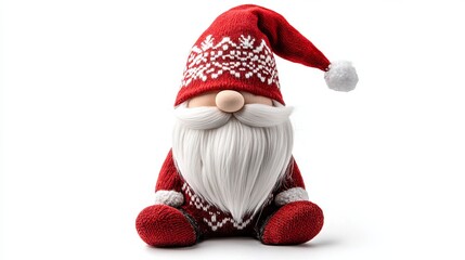 Christmas gnome on isolated background