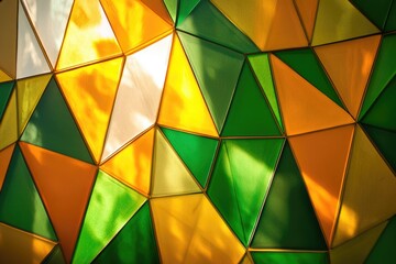 Poster - close-up of a colorful glass wall with intricate designs and patterns