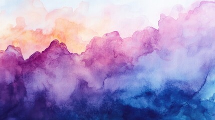 Poster - Colorful abstract watercolor background Vibrant digital art illustration