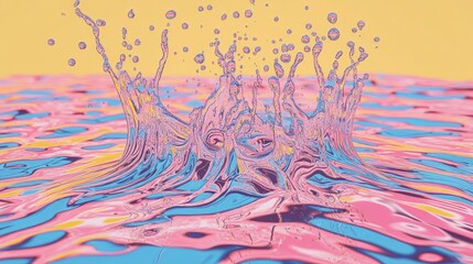 Poster - Surface of the water shimmers with light reflections