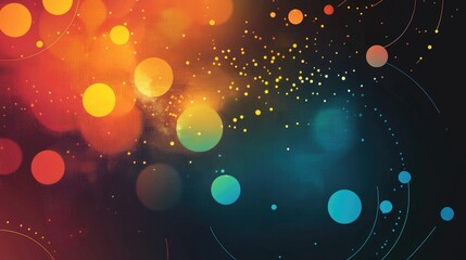 Poster - Abstract backdrop featuring colorful circles and dots