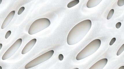 Poster - seamless 3d texture featuring a contemporary pattern of perforated elongated rounded shapes adorned 