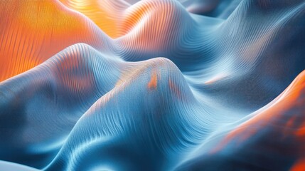 Poster - Dynamic movement of blue and orange light