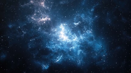 Poster - abstraction space background with mystical light in 3d cartoon rendering for design