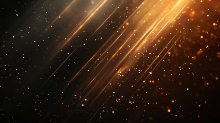 Poster - Radiant lines illuminate the dark backdrop creating captivating flashes of light An abstract shimmering background enhanced by glowing effects