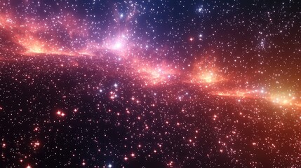 Poster - 3d illustration featuring a space background filled with numerous stars ideal for various projects