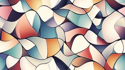 Poster - Abstract background pattern featuring trendy colorful geometric shapes with a distorted effect ideal for graphic texture and perspective science illustration presentations