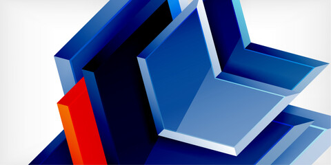 Aufkleber - Vector 3d arrow techno design template