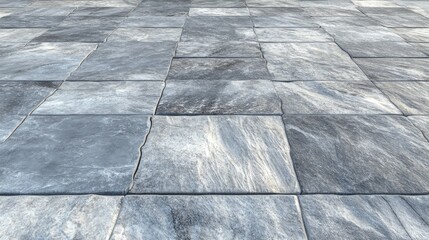 Poster - 3D rendering of a natural gray stone surface tile design featuring large ceramic slabs high resolution flooring tiles and vinyl wallpaper prints suitable for inkjet printing materials