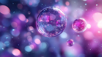 Poster - Fantasy 3D rendering of a sparkling light background