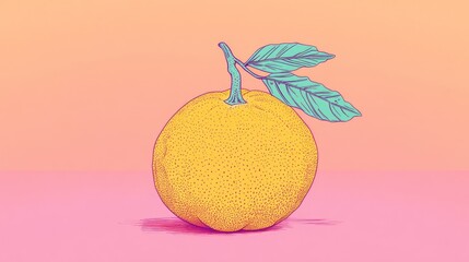 Poster - Orange Against a White Background