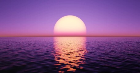 Wall Mural - wave sea beach and sunset sky abstract background. nature and summer concept. 3d render.