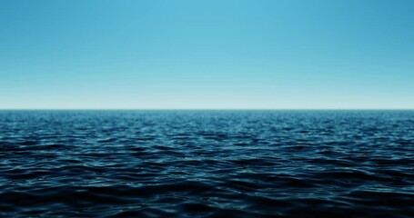 Wall Mural - wave sea beach and blue sky abstract background. nature and summer concept. 3d render.