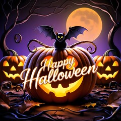 Happy Halloween background poster design