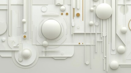 Poster - abstract geometric background in multicolored pastel shades and minimalistic style. Details and architectural layering