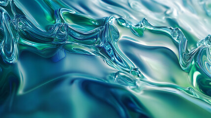 Poster - Abstract Blue Rippled Background