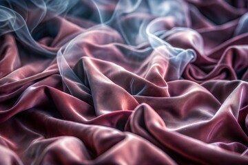 Wall Mural - burgundy cloth with swirling smoke creating abstract texture
