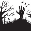 © Erlanggastudio - Vector Halloween silhouette background design