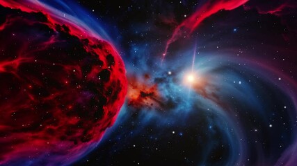 Wall Mural - Great of a starry sky with nebula 4k