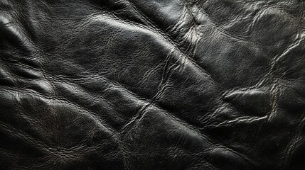 Close-up of brown leather texture with a rough surface and a slight shine.