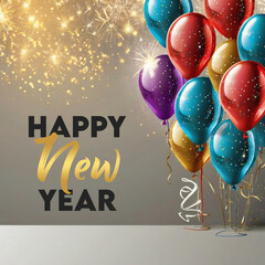 Happy new year social media banner design