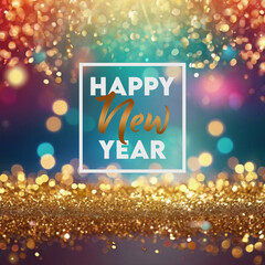 Happy new year social media banner design