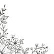 © Ymz_Design - Hand drawn Floral corner border arrangement