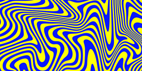 Aufkleber - Abstract Optical Illusion Linear Background. Y2k Acid Geometric Op Art Pattern. Psychedelic Stripe Texture Vector Design.