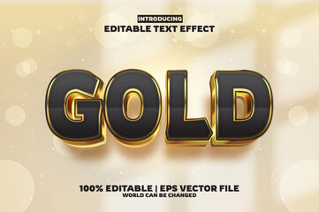 Gold super gold editable text effect in new modern trend style