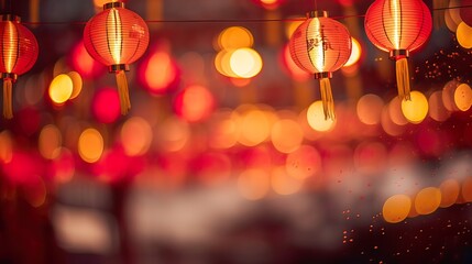 Wall Mural - chinese new year lantern  in china town chinese new year in festival lantern celebration.