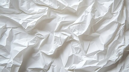 Poster - Crumpled White Paper Texture for Background Use