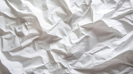 Poster - Crumpled White Paper Texture Background