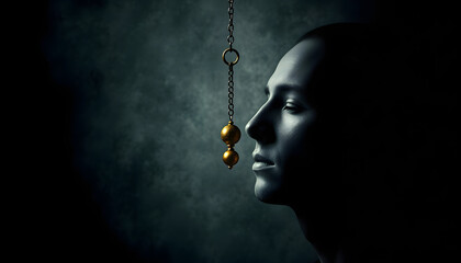 psychology hypnosis using pendulum. hypnotic treatment isolated with white highlights, png