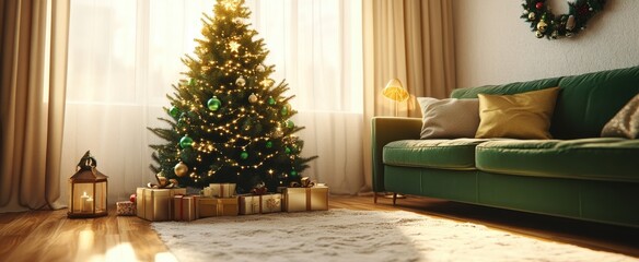 Wall Mural - The Cozy Christmas Tree