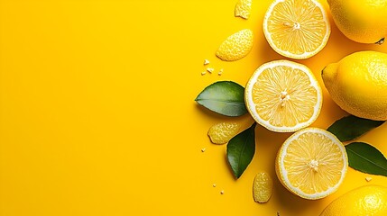 Aufkleber - Close up of a sliced lemon revealing the intricate circular segments and juicy translucent pulp within  The vibrant yellow fruit showcases a beautiful geometric pattern and natural texture