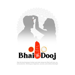 logo Happy Bhai dooj with nice creative wallpaper background. abstract vector illustration design company