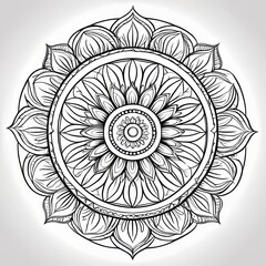 Watercolor decorative om aum symbol lotus flower mandala mandala Illustration 