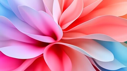 Poster - Colorful flower with pink, blue, and purple petals. The flower is very large and has a lot of detail
