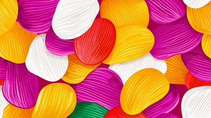 Poster - Colorful background of various colored chips. The background is a mix of red, yellow, and green