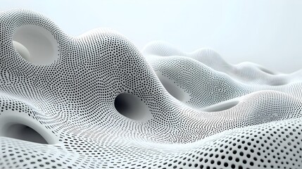 Elegant and modern mesh wave patterns representing the visualization of sound frequencies resonance and This abstract digital features a dynamic flowing design with geometric lines and curves