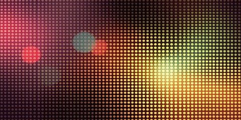 Canvas Print - Abstract background with blurred colorful lights on a grid pattern.