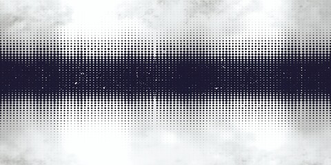 Poster - Abstract halftone pattern with black dots on a white background.