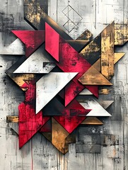 Poster - Bold Geometric Composition in Light and Dark Contrast