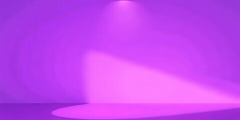 Wall Mural - Purple spotlight on empty stage.