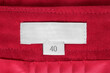 © Tarzhanova - Size 40 clothes label