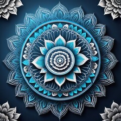 Abstract fractal background mandala Illustration 