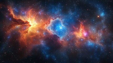 Poster - Ethereal Swirling Colors in Cosmic Composition