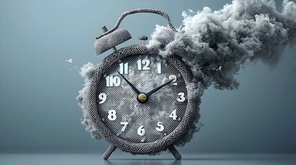 Aufkleber - Mesh Clock Countdown Visualizing the Urgency and Pressing Necessity to Combat the Threat of Global Climate Change and Environmental Degradation